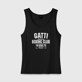 Женская майка хлопок с принтом Gatti Boxing Club в Рязани, 95% хлопок, 5% эластан |  | Тематика изображения на принте: arturo gatti | arturo thunder gatti | gatti | thunder | артуро гатти | гатти