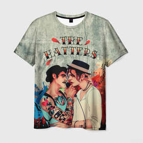Мужская футболка 3D с принтом THE HATTERS в Рязани, 100% полиэфир | прямой крой, круглый вырез горловины, длина до линии бедер | Тематика изображения на принте: hatters | music | rock | музыка | рок