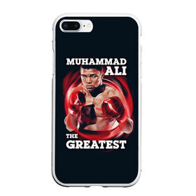 Чехол для iPhone 7Plus/8 Plus матовый с принтом Muhammad Ali в Рязани, Силикон | Область печати: задняя сторона чехла, без боковых панелей | Тематика изображения на принте: ali | muhammad ali | the greatest | али | бокс | мухамед али | мухаммед али