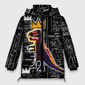 Женская зимняя куртка Oversize с принтом Basquiat Dinosaur в Рязани, верх — 100% полиэстер; подкладка — 100% полиэстер; утеплитель — 100% полиэстер | длина ниже бедра, силуэт Оверсайз. Есть воротник-стойка, отстегивающийся капюшон и ветрозащитная планка. 

Боковые карманы с листочкой на кнопках и внутренний карман на молнии | Тематика изображения на принте: art | louis vuitton | lv