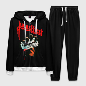 Мужской костюм 3D с принтом Judas Priest в Рязани, 100% полиэстер | Манжеты и пояс оформлены тканевой резинкой, двухслойный капюшон со шнурком для регулировки, карманы спереди | judas | priest | грув метал | группа | рок | хард рок | хеви метал