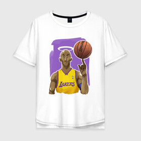 Мужская футболка хлопок Oversize с принтом Kobe Bryant в Рязани, 100% хлопок | свободный крой, круглый ворот, “спинка” длиннее передней части | Тематика изображения на принте: basketball | black | bryant | game | james | kobe | kobebryant | lakers | lebron | los angeles | mamba | nba | rip | slam dunk | баскетбол | баскетболист | брайант | браянт | джеймс | игрок | коби | леброн | лейкерс | лос анджеле