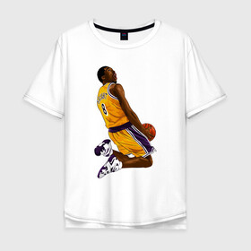 Мужская футболка хлопок Oversize с принтом Kobe Bryant в Рязани, 100% хлопок | свободный крой, круглый ворот, “спинка” длиннее передней части | Тематика изображения на принте: basketball | black | bryant | game | james | kobe | kobebryant | lakers | lebron | los angeles | mamba | nba | rip | slam dunk | баскетбол | баскетболист | брайант | браянт | джеймс | игрок | коби | леброн | лейкерс | лос анджеле