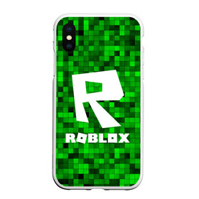 Чехол для iPhone XS Max матовый с принтом Roblox в Рязани, Силикон | Область печати: задняя сторона чехла, без боковых панелей | game | roblox | блок | игра | игрушка | лего | майнкрафт | персонажи | персонажи из кубиков | роблокс | робот