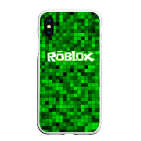 Чехол для iPhone XS Max матовый с принтом Roblox в Рязани, Силикон | Область печати: задняя сторона чехла, без боковых панелей | game | roblox | блок | игра | игрушка | лего | майнкрафт | персонажи | персонажи из кубиков | роблокс | робот