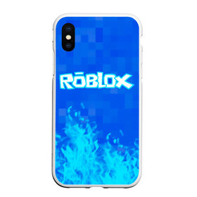 Чехол для iPhone XS Max матовый с принтом Roblox в Рязани, Силикон | Область печати: задняя сторона чехла, без боковых панелей | game | roblox | блок | игра | игрушка | лего | майнкрафт | персонажи | персонажи из кубиков | роблокс | робот