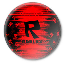 Значок с принтом Roblox. в Рязани,  металл | круглая форма, металлическая застежка в виде булавки | Тематика изображения на принте: game | roblox | блок | игра | игрушка | лего | майнкрафт | персонажи | персонажи из кубиков | роблокс | робот