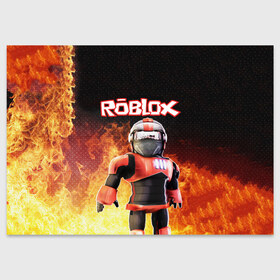 Поздравительная открытка с принтом ROBLOX в Рязани, 100% бумага | плотность бумаги 280 г/м2, матовая, на обратной стороне линовка и место для марки
 | roblox | игра | компьютерная игра | логотип | онлайн | онлайн игра | роблакс | роблокс