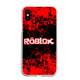 Чехол для iPhone XS Max матовый с принтом Roblox в Рязани, Силикон | Область печати: задняя сторона чехла, без боковых панелей | game | roblox | блок | игра | игрушка | лего | майнкрафт | персонажи | персонажи из кубиков | роблокс | робот