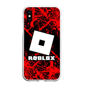 Чехол для iPhone XS Max матовый с принтом Roblox в Рязани, Силикон | Область печати: задняя сторона чехла, без боковых панелей | game | roblox | блок | игра | игрушка | лего | майнкрафт | персонажи | персонажи из кубиков | роблокс | робот