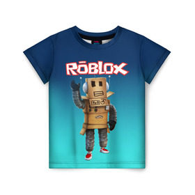 Детская футболка 3D с принтом ROBLOX в Рязани, 100% гипоаллергенный полиэфир | прямой крой, круглый вырез горловины, длина до линии бедер, чуть спущенное плечо, ткань немного тянется | roblox | игра | компьютерная игра | логотип | онлайн | онлайн игра | роблакс | роблокс