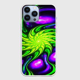 Чехол для iPhone 13 Pro Max с принтом NEONACID в Рязани,  |  | Тематика изображения на принте: abstract | abstraction | color | fractal | geometry | paitnt | polygon | polygonal | psy | абстракция | геометрия | краски | неоновые | полигоны | психоделика | фрактал