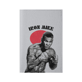 Обложка для паспорта матовая кожа с принтом Iron Mike в Рязани, натуральная матовая кожа | размер 19,3 х 13,7 см; прозрачные пластиковые крепления | iron mike | iron mike tyson | mike tyson | бокс | железный майк | майк тайсон | таисон | тайсон