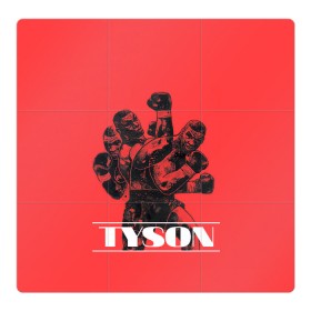 Магнитный плакат 3Х3 с принтом Tyson в Рязани, Полимерный материал с магнитным слоем | 9 деталей размером 9*9 см | iron mike | iron mike tyson | mike tyson | бокс | железный майк | майк тайсон | таисон | тайсон