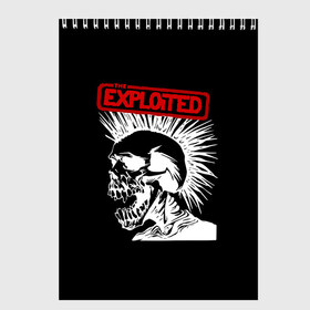 Скетчбук с принтом The Exploited в Рязани, 100% бумага
 | 48 листов, плотность листов — 100 г/м2, плотность картонной обложки — 250 г/м2. Листы скреплены сверху удобной пружинной спиралью | punks | punks not dead | the exploited | панк не сдох | панки | уоти | череп | эксплоитед