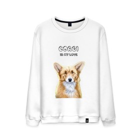 Мужской свитшот хлопок с принтом Corgi is my Love в Рязани, 100% хлопок |  | corgi | corgi is my love | корги | собака