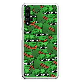 Чехол для Honor 20 с принтом Pepe The Frog в Рязани, Силикон | Область печати: задняя сторона чехла, без боковых панелей | Тематика изображения на принте: frog | meme | memes | pepe | pepe the frog | грустная жабка | лягушка | лягушонок пепе | мем | мемы
