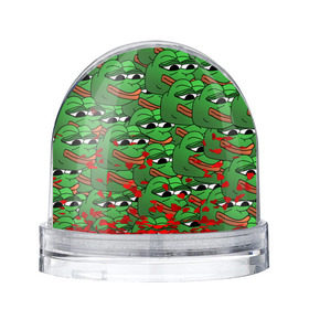 Снежный шар с принтом Pepe The Frog в Рязани, Пластик | Изображение внутри шара печатается на глянцевой фотобумаге с двух сторон | frog | meme | memes | pepe | pepe the frog | грустная жабка | лягушка | лягушонок пепе | мем | мемы