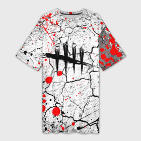 Платье-футболка 3D с принтом DEAD BY DAYLIGHT в Рязани,  |  | dbd | dead by daylight | survival horror | дбд | мертвы к рассвету
