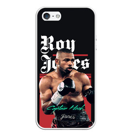 Чехол для iPhone 5/5S матовый с принтом Roy Jones в Рязани, Силикон | Область печати: задняя сторона чехла, без боковых панелей | captain hook | roy jones | roy levesta jones | бокс | капитан хук | рой джонс