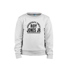 Детский свитшот хлопок с принтом Roy Jones Jr. в Рязани, 100% хлопок | круглый вырез горловины, эластичные манжеты, пояс и воротник | captain hook | roy jones | roy levesta jones | бокс | капитан хук | рой джонс