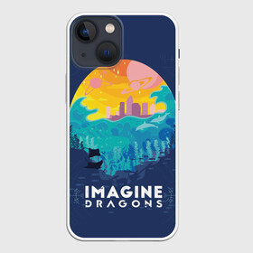 Чехол для iPhone 13 mini с принтом Imagine Dragons в Рязани,  |  | alternative | believer | demons | dragons | imagines | imagining | interscope | kid | korner | radioactive | records | альтернативный рок | имеджин драгонс | инди | поп | электроник