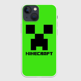 Чехол для iPhone 13 mini с принтом MINECRAFT в Рязани,  |  | block | creeper | cube | minecraft | pixel | блок | геометрия | крафт | крипер | кубики | майнкрафт | пиксели