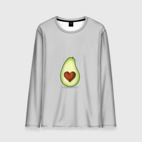 Мужской лонгслив 3D с принтом Авокадо сердечко в Рязани, 100% полиэстер | длинные рукава, круглый вырез горловины, полуприлегающий силуэт | авокадо | авокадо с сердечком | авокадо сердечко | авокадо сердце | авокадо эмоции | сердечко | четыре | четыре авокадо