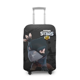 Чехол для чемодана 3D с принтом Brawl Stars Crow (Ворон) в Рязани, 86% полиэфир, 14% спандекс | двустороннее нанесение принта, прорези для ручек и колес | brawl | brawl stars | brawlstars | brawlstarsmemes | brawl_stars | clashofclans | clashroyale | colt | plp | supercell | бравл | бравлстарс | кольт