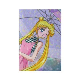 Обложка для паспорта матовая кожа с принтом Sailor Moon в Рязани, натуральная матовая кожа | размер 19,3 х 13,7 см; прозрачные пластиковые крепления | Тематика изображения на принте: baby | bunny | girl | like | pink | sailormoon | usagi | вода капли | воин | волосы | глаза | девушка | дождь | зайчик | зонтик | котик | кролик | лето | луна | малышка | матроска | небо | облака | природа | радуга | розовый