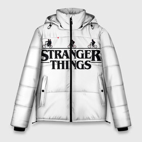 Мужская зимняя куртка 3D с принтом STRANGER THINGS в Рязани, верх — 100% полиэстер; подкладка — 100% полиэстер; утеплитель — 100% полиэстер | длина ниже бедра, свободный силуэт Оверсайз. Есть воротник-стойка, отстегивающийся капюшон и ветрозащитная планка. 

Боковые карманы с листочкой на кнопках и внутренний карман на молнии. | Тематика изображения на принте: netflix | stranger things | trend | арт | герой | загадочные события | кино | лого | надпись | наука | нетфликс | очень странные дела | парню | персонаж | прикольная | ребенку | сериал | тренд | фантастика