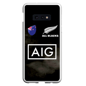 Чехол для Samsung S10E с принтом ALL BLACKS в Рязани, Силикон | Область печати: задняя сторона чехла, без боковых панелей | all blacks | new zealandd | rugby | новая зеландия | олл блэкс | регби | хака