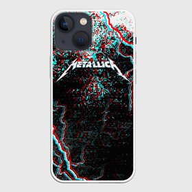 Чехол для iPhone 13 mini с принтом METALLICA GLITCH STORM в Рязани,  |  | metallica | rock | джеймс хэтфилд | джейсон ньюстед | дэйв мастейн | кирк хэмметт | клифф бёртон | ларс ульрих | металлика | музыка | роберт трухильо | рок