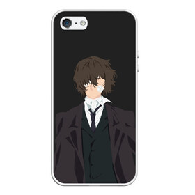 Чехол для iPhone 5/5S матовый с принтом Osamu Dazai в Рязани, Силикон | Область печати: задняя сторона чехла, без боковых панелей | bungou | dazai | dogs | osamu | stray | асаму | бродячие псы | бродячих | дадзай | дазай | литературные гении | осаму | проза | псов