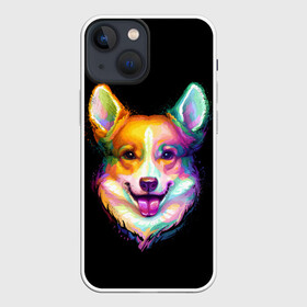 Чехол для iPhone 13 mini с принтом Корги в Рязани,  |  | animal | animals | corgi | dog | dogs | glitch | глитч | животные | звери | картинка | картинки | корги | ми | милота | милый | пес | прикольная | прикольные | собака | собачка
