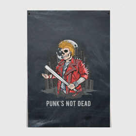 Постер с принтом Punk’s Not Dead в Рязани, 100% бумага
 | бумага, плотность 150 мг. Матовая, но за счет высокого коэффициента гладкости имеет небольшой блеск и дает на свету блики, но в отличии от глянцевой бумаги не покрыта лаком | punk | punks | punk’s not dead | rock | rocker | метал | металл | панк | панки | рок | рокер | тяжелая музыка