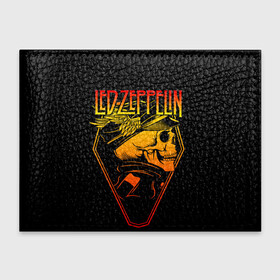 Обложка для студенческого билета с принтом Led Zeppelin в Рязани, натуральная кожа | Размер: 11*8 см; Печать на всей внешней стороне | Тематика изображения на принте: john paul jones | music | блюз | джимми пейдж | джон пол джонс | метал | роберт плант | рок | фолк | хард | хеви