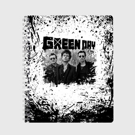 Тетрадь с принтом GreenDay в Рязани, 100% бумага | 48 листов, плотность листов — 60 г/м2, плотность картонной обложки — 250 г/м2. Листы скреплены сбоку удобной пружинной спиралью. Уголки страниц и обложки скругленные. Цвет линий — светло-серый
 | billie joe armstrong | greenday | rock | альтернативный | билли джо армстронг | гриндей | зеленый день | майк дёрнт | музыка | панк рок | поп панк | рок | тре кул