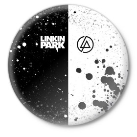 Значок с принтом LINKIN PARK в Рязани,  металл | круглая форма, металлическая застежка в виде булавки | Тематика изображения на принте: chester bennington | linkin park | mike shinoda | альтернативный метал | альтернативный рок | линкин парк | майк шинода | ню метал | поп музыка | поп рок | рэп метал | рэп рок | электроник рок