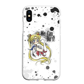 Чехол для iPhone XS Max матовый с принтом Sailor Moon We can do it! в Рязани, Силикон | Область печати: задняя сторона чехла, без боковых панелей | ami | girl | mizuno | moon | sailor | tsukino | usagi | ами | банни | волшебница | девушка | малышка | махо сёдзё | мидзуно | минако | мун | рэй | сейлор | усаги | хино | цукино | чибиуса