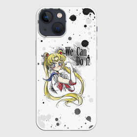 Чехол для iPhone 13 mini с принтом Sailor Moon. We can do it в Рязани,  |  | ami | girl | mizuno | moon | sailor | tsukino | usagi | ами | банни | волшебница | девушка | малышка | махо сёдзё | мидзуно | минако | мун | рэй | сейлор | усаги | хино | цукино | чибиуса