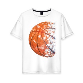 Женская футболка хлопок Oversize с принтом BasketBall Style в Рязани, 100% хлопок | свободный крой, круглый ворот, спущенный рукав, длина до линии бедер
 | air | ball | balls | basket | basketball | bulls | game | hip hop | jordan | kobi | lakers | nba | oneill | play | rap | shakil | shaq | sport | баскет | баскетбол | джордан | зож | игра | играть | инста | нба | спорт | стиль | шакил