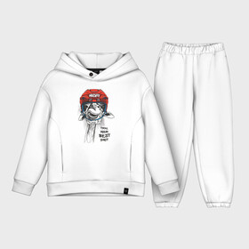 Детский костюм хлопок Oversize с принтом Hockey Bro в Рязани,  |  | coward | goalie | goalkeeper | helmet | hockey | hole | ice | keeper | khl | man | nhl | sport | team | vara | вара | вратарь | дырка | кхл | мужик | нхл | спорт | сухарик | трус | хокей | хоккей | шлем