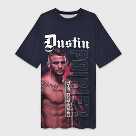 Платье-футболка 3D с принтом Dustin Poirier в Рязани,  |  | diamond | diamond poirier | dustin poirier | mma | poirier | ssru | ufc | дастин порье | мма | порье