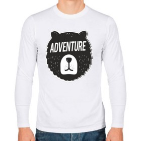 Мужской лонгслив хлопок с принтом Bear Adventure в Рязани, 100% хлопок |  | adventure | altai | altay | animal | bear | follow | forest | hipster | insta | noize | siberia | sibir | style | trip | алтай | лес | медведь | михалыч | миша | поездка | приключение | путешествие | сибирь | хипстер