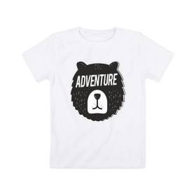 Детская футболка хлопок с принтом Bear Adventure в Рязани, 100% хлопок | круглый вырез горловины, полуприлегающий силуэт, длина до линии бедер | Тематика изображения на принте: adventure | altai | altay | animal | bear | follow | forest | hipster | insta | noize | siberia | sibir | style | trip | алтай | лес | медведь | михалыч | миша | поездка | приключение | путешествие | сибирь | хипстер