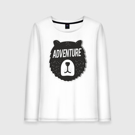 Женский лонгслив хлопок с принтом Bear Adventure в Рязани, 100% хлопок |  | adventure | altai | altay | animal | bear | follow | forest | hipster | insta | noize | siberia | sibir | style | trip | алтай | лес | медведь | михалыч | миша | поездка | приключение | путешествие | сибирь | хипстер