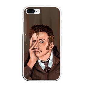 Чехол для iPhone 7Plus/8 Plus матовый с принтом 10TH DOCTOR WHO в Рязани, Силикон | Область печати: задняя сторона чехла, без боковых панелей | david tennant | doctor who | jodie whittaker | matt smith | space | tardis | time | время | девид теннант | джоди уиттакер | доктор | доктор кто | космос | мэтт смит | тардис