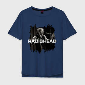 Мужская футболка хлопок Oversize с принтом Radiohead в Рязани, 100% хлопок | свободный крой, круглый ворот, “спинка” длиннее передней части | radiohead | thomas edward yorke | альтернативный рок | арт рок | джонни гринвуд | инди рок | колин гринвуд | том йорк | фил селуэй | эд о’брайен | экспериментальный рок | электронная музыка