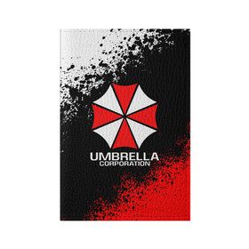 Обложка для паспорта матовая кожа с принтом RESIDENT EVIL UMBRELLA | РЕЗИДЕНТ ЕВИЛ (Z) в Рязани, натуральная матовая кожа | размер 19,3 х 13,7 см; прозрачные пластиковые крепления | Тематика изображения на принте: ada wong | biohazard | leon | nemesis | project resistance | raccoon city | re | re3 | resident evil | resident evil 3 | rpd | stars | umbrella | ада вонг | амбрелла | немезис | ужасы